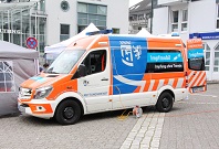Krankenwagen mit Schriftzug Impfmobil