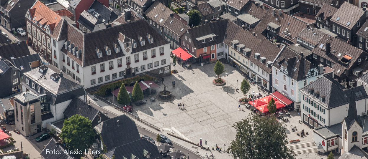 Luftaufnahme des Wipperfürther Stadtkerns